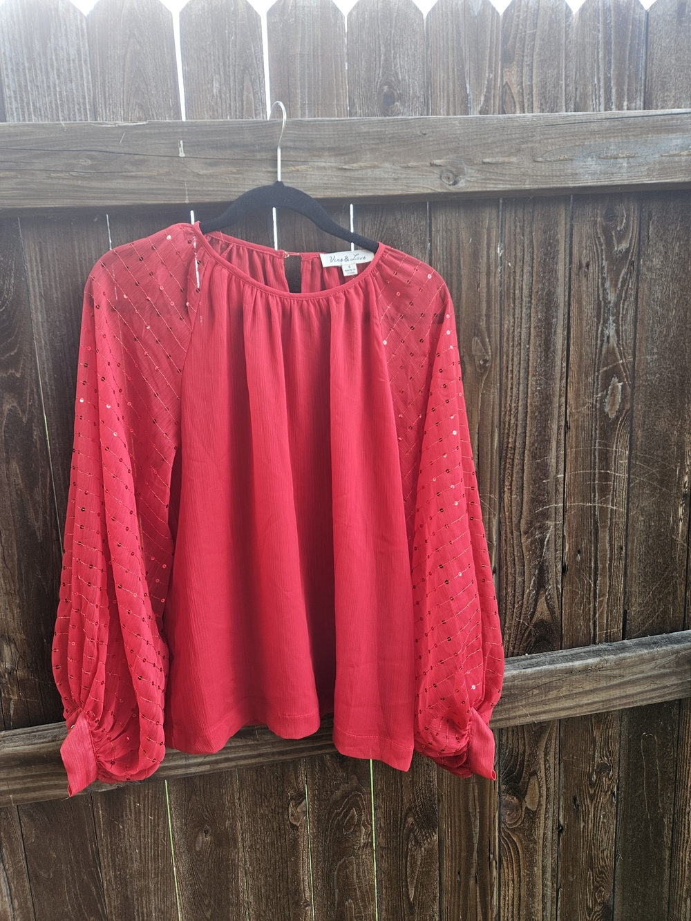 Maeve Red Peasant Blouse with Eyelet Sleeves